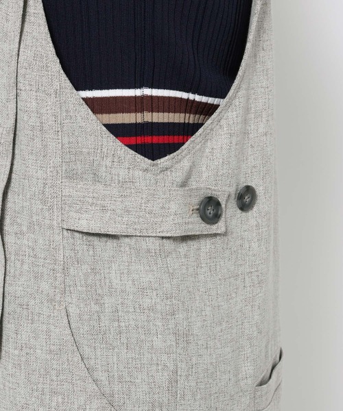 mysty woman（ミスティウーマン）の「リネンライクサロペット 678991（サロペット/オーバーオール・レディース・ブラック/グレー・FREE）」の14枚目の写真