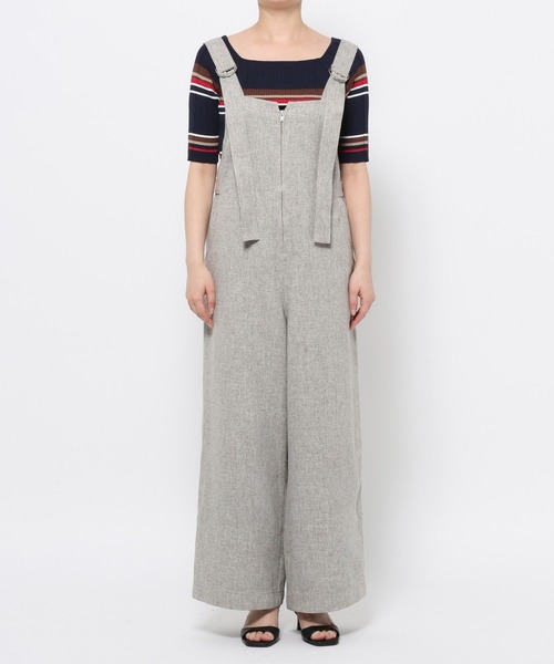 mysty woman（ミスティウーマン）の「リネンライクサロペット 678991（サロペット/オーバーオール・レディース・ブラック/グレー・FREE）」の17枚目の写真