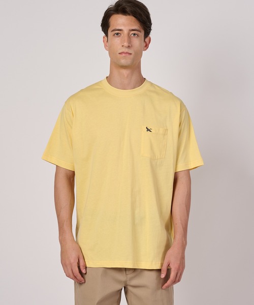 Eddie Bauer（エディーバウアー）の「ワンポイント刺しゅう ポケット Tシャツ（Tシャツ/カットソー・メンズ・オレンジ/ホワイト/ブラック/イエロー/ネイビー/セージグリーン・S/L/M/XXL/XL）」の20枚目の写真