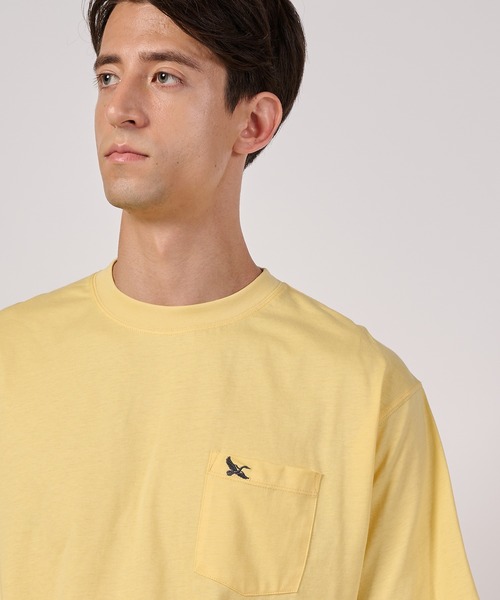 Eddie Bauer（エディーバウアー）の「ワンポイント刺しゅう ポケット Tシャツ（Tシャツ/カットソー・メンズ・オレンジ/ホワイト/ブラック/イエロー/ネイビー/セージグリーン・S/L/M/XXL/XL）」の17枚目の写真