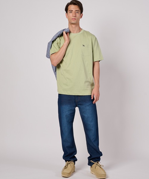 Eddie Bauer（エディーバウアー）の「ワンポイント刺しゅう ポケット Tシャツ（Tシャツ/カットソー・メンズ・オレンジ/ホワイト/ブラック/イエロー/ネイビー/セージグリーン・S/L/M/XXL/XL）」の12枚目の写真