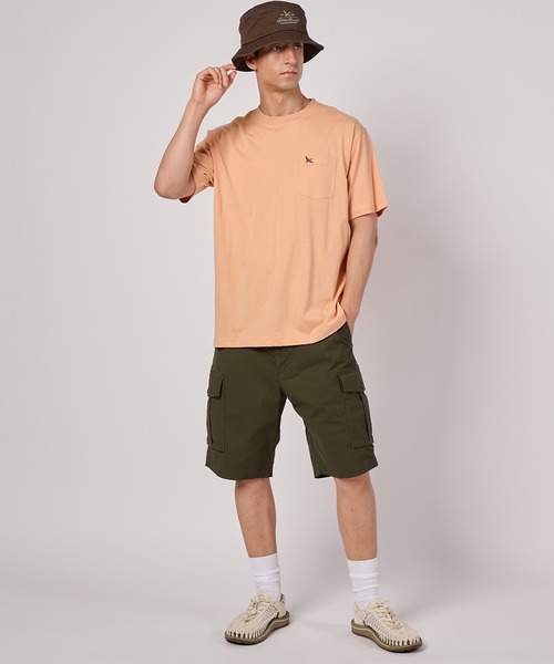 Eddie Bauer（エディーバウアー）の「ワンポイント刺しゅう ポケット Tシャツ（Tシャツ/カットソー・メンズ・オレンジ/ホワイト/ブラック/イエロー/ネイビー/セージグリーン・S/L/M/XXL/XL）」の18枚目の写真