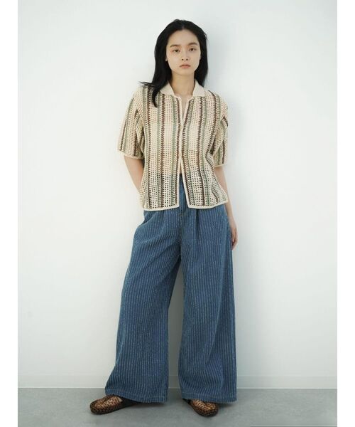 FIKA.(フィーカ)の「Crochet knit polo(カーディガン/ボレロ・レディース・ブラウン/チャコール/オフホワイト・FREE)」の9枚目の写真
