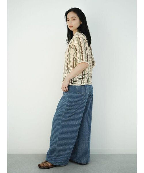 FIKA.(フィーカ)の「Crochet knit polo(カーディガン/ボレロ・レディース・ブラウン/チャコール/オフホワイト・FREE)」の10枚目の写真