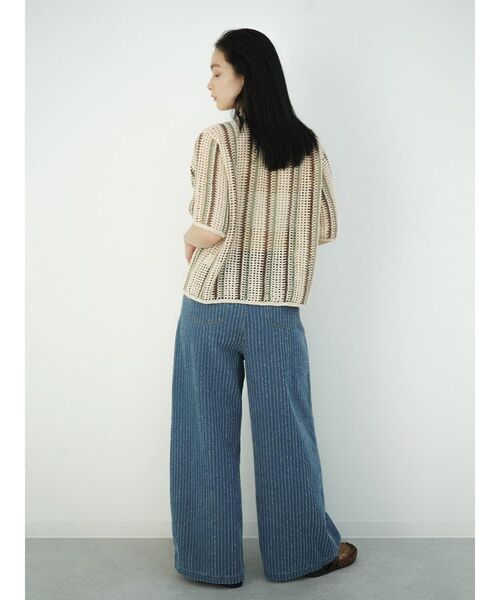 FIKA.(フィーカ)の「Crochet knit polo(カーディガン/ボレロ・レディース・ブラウン/チャコール/オフホワイト・FREE)」の11枚目の写真