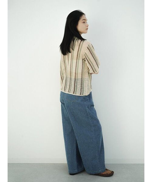 FIKA.(フィーカ)の「Crochet knit polo(カーディガン/ボレロ・レディース・ブラウン/チャコール/オフホワイト・FREE)」の12枚目の写真