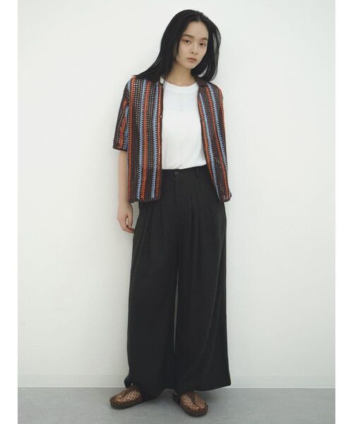 FIKA.(フィーカ)の「Crochet knit polo(カーディガン/ボレロ・レディース・ブラウン/チャコール/オフホワイト・FREE)」の17枚目の写真