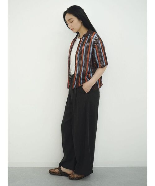 FIKA.(フィーカ)の「Crochet knit polo(カーディガン/ボレロ・レディース・ブラウン/チャコール/オフホワイト・FREE)」の18枚目の写真