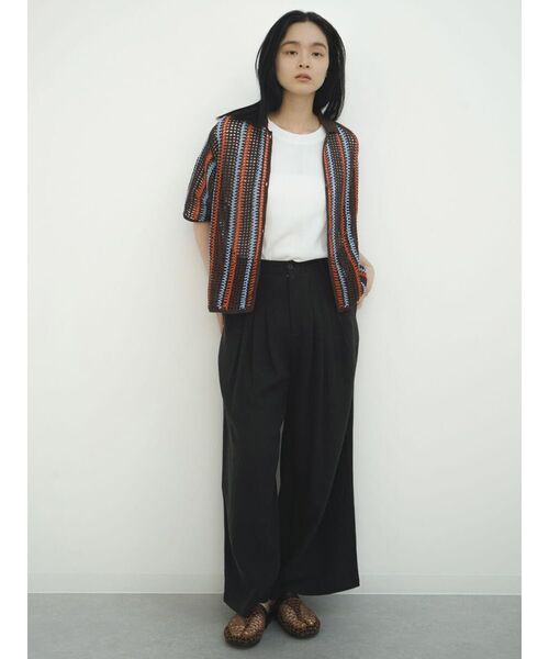 FIKA.(フィーカ)の「Crochet knit polo(カーディガン/ボレロ・レディース・ブラウン/チャコール/オフホワイト・FREE)」の20枚目の写真