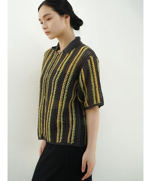 FIKA.(フィーカ)の「Crochet knit polo(カーディガン/ボレロ・レディース・ブラウン/チャコール/オフホワイト・FREE)」の21枚目の写真