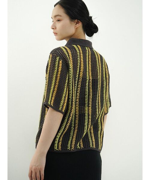 FIKA.(フィーカ)の「Crochet knit polo(カーディガン/ボレロ・レディース・ブラウン/チャコール/オフホワイト・FREE)」の22枚目の写真