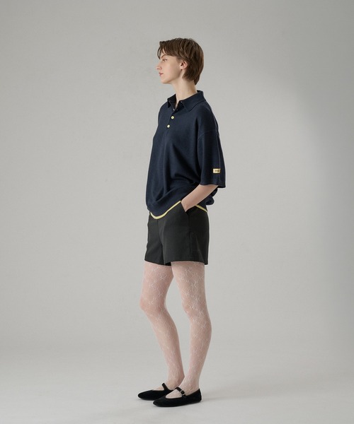 ONCILY(オンシェリー)の「LAYERED COLOR BOTTON KNIT POLO / レイヤードカラーボタンニットポロ(ポロシャツ・メンズ・ネイビー/グレー系その他/ライトブルー/チャコールグレー・SMALL/MEDIUM/LARGE)」の9枚目の写真