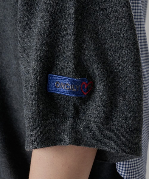 ONCILY(オンシェリー)の「LAYERED COLOR BOTTON KNIT POLO / レイヤードカラーボタンニットポロ(ポロシャツ・メンズ・ネイビー/グレー系その他/ライトブルー/チャコールグレー・SMALL/MEDIUM/LARGE)」の11枚目の写真