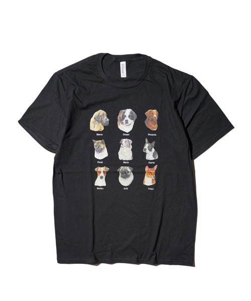 JERZEES(ジャージーズ)の「JERZEES ジャージーズ / "9 DOGS"SS TEE(Tシャツ/カットソー・メンズ・ホワイト/ブラック・MEDIUM/LARGE/X-LARGE)」の2枚目の写真