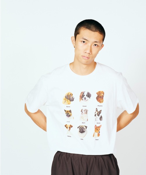 JERZEES(ジャージーズ)の「JERZEES ジャージーズ / "9 DOGS"SS TEE(Tシャツ/カットソー・メンズ・ホワイト/ブラック・MEDIUM/LARGE/X-LARGE)」の3枚目の写真