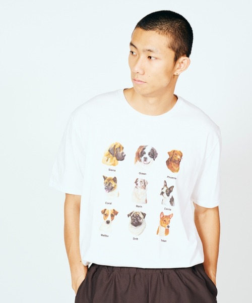 JERZEES(ジャージーズ)の「JERZEES ジャージーズ / "9 DOGS"SS TEE(Tシャツ/カットソー・メンズ・ホワイト/ブラック・MEDIUM/LARGE/X-LARGE)」の4枚目の写真