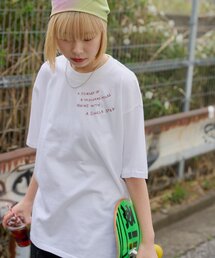 WHIMSIC(�E�B���W�b�N)�́yUNISEX�zJOURNEY EMBROIDERY TEE(T�V���c/�J�b�g�\�[)
