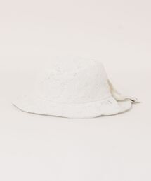 HAKKA KIDS | 花柄レースリボン付きハット（UVケア）(ハット)