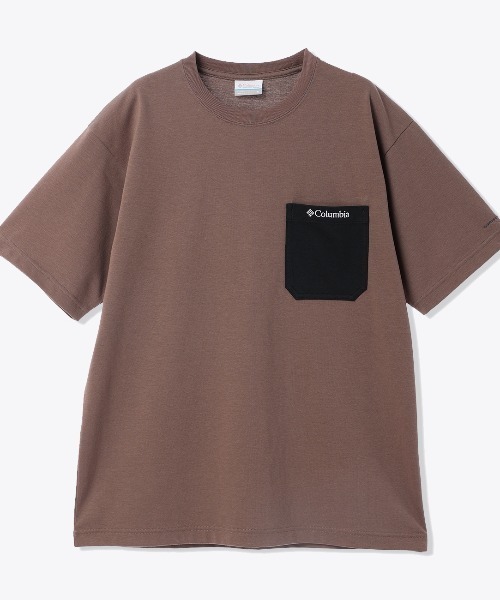 Columbia(コロンビア)の「コロンビア Columbia ヤングストリートショートスリーブクルー(Tシャツ/カットソー・メンズ・ブラウン/アイボリー/ホワイト×ブルー/ブラック/ブラック×ブルー・LL/S/M/L)」の1枚目の写真