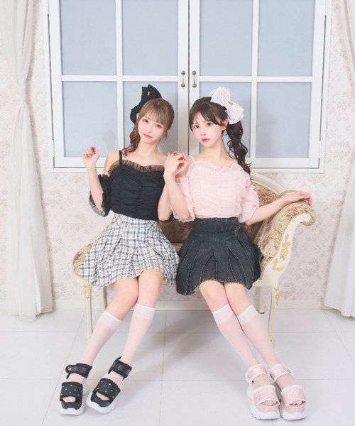 LAFARY（ラファリー）の「オフショルチュールトップス（その他トップス・レディース・ベージュ/ブラック/ピンク・FREE）」の14枚目の写真
