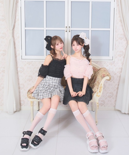 LAFARY（ラファリー）の「オフショルチュールトップス（その他トップス・レディース・ベージュ/ブラック/ピンク・FREE）」の16枚目の写真