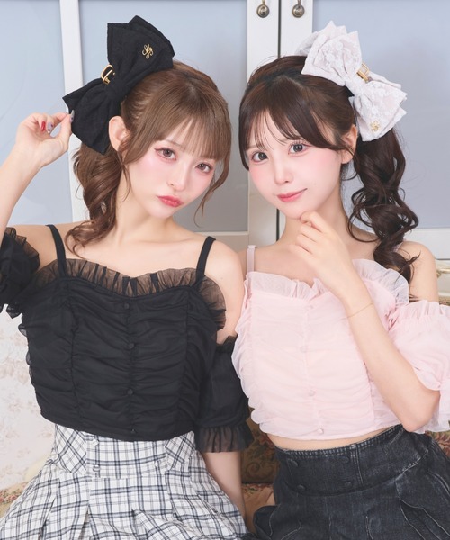 LAFARY（ラファリー）の「オフショルチュールトップス（その他トップス・レディース・ベージュ/ブラック/ピンク・FREE）」の18枚目の写真