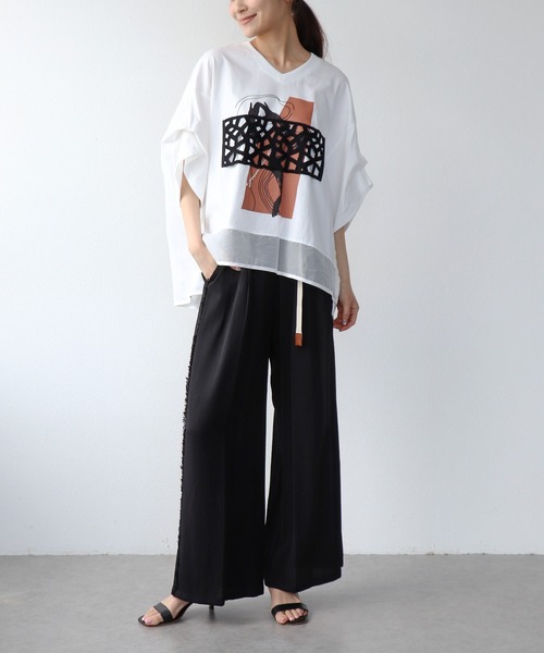 Jines(ジネス)の「サイドフリンジベルト付パンツ(その他パンツ・レディース・ブラック/カーキ/ベージュ・38)」の9枚目の写真