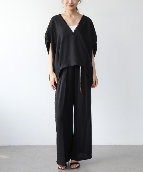 Jines(ジネス)の「サイドフリンジベルト付パンツ(その他パンツ・レディース・ブラック/カーキ/ベージュ・38)」の10枚目の写真