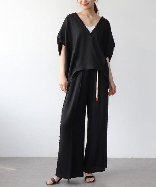 Jines(ジネス)の「サイドフリンジベルト付パンツ(その他パンツ・レディース・ブラック/カーキ/ベージュ・38)」の11枚目の写真