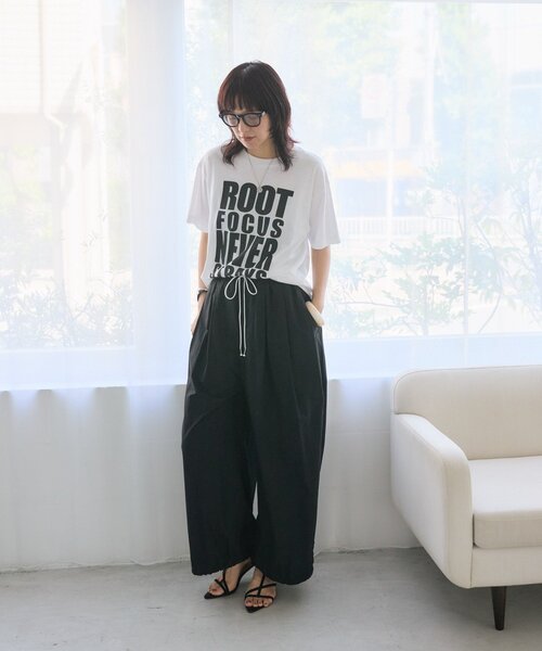 RIVE DROITE(リヴドロワ)の「【接触冷感】アソートロゴTee(Tシャツ/カットソー・レディース・チャコールグレー/ライトベージュ/ホワイト・FREE)」の14枚目の写真