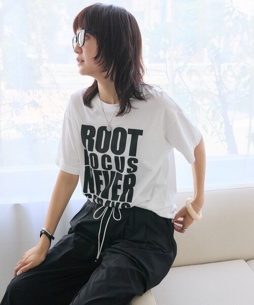 RIVE DROITE(リヴドロワ)の「【接触冷感】アソートロゴTee(Tシャツ/カットソー・レディース・チャコールグレー/ライトベージュ/ホワイト・FREE)」の19枚目の写真