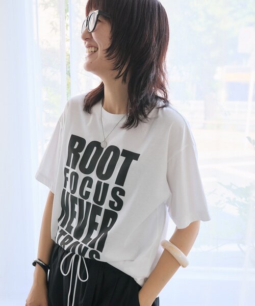 RIVE DROITE(リヴドロワ)の「【接触冷感】アソートロゴTee(Tシャツ/カットソー・レディース・チャコールグレー/ライトベージュ/ホワイト・FREE)」の20枚目の写真