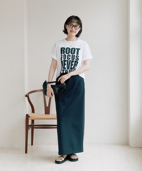 RIVE DROITE(リヴドロワ)の「【接触冷感】アソートロゴTee(Tシャツ/カットソー・レディース・チャコールグレー/ライトベージュ/ホワイト・FREE)」の21枚目の写真