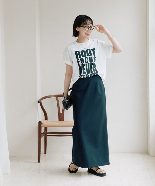 RIVE DROITE(リヴドロワ)の「【接触冷感】アソートロゴTee(Tシャツ/カットソー・レディース・チャコールグレー/ライトベージュ/ホワイト・FREE)」の22枚目の写真