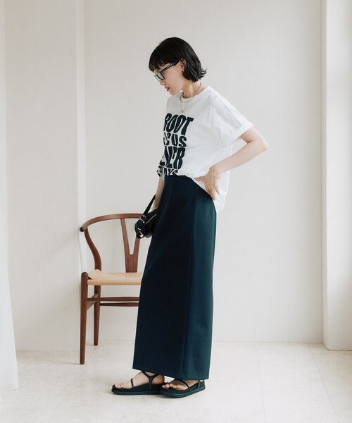 RIVE DROITE(リヴドロワ)の「【接触冷感】アソートロゴTee(夏服)(Tシャツ/カットソー・レディース・チャコールグレー/ライトベージュ/ホワイト・FREE)」の14枚目の写真