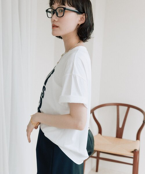RIVE DROITE(リヴドロワ)の「【接触冷感】アソートロゴTee(夏服)(Tシャツ/カットソー・レディース・チャコールグレー/ライトベージュ/ホワイト・FREE)」の17枚目の写真