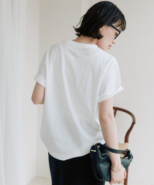 RIVE DROITE(リヴドロワ)の「【接触冷感】アソートロゴTee(夏服)(Tシャツ/カットソー・レディース・チャコールグレー/ライトベージュ/ホワイト・FREE)」の18枚目の写真