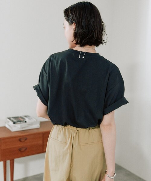RIVE DROITE(リヴドロワ)の「【接触冷感】アソートロゴTee(Tシャツ/カットソー・レディース・チャコールグレー/ライトベージュ/ホワイト・FREE)」の8枚目の写真