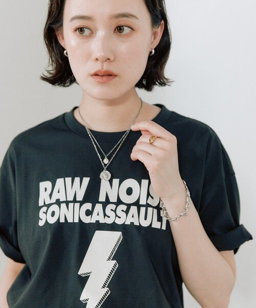 RIVE DROITE(リヴドロワ)の「【接触冷感】アソートロゴTee(Tシャツ/カットソー・レディース・チャコールグレー/ライトベージュ/ホワイト・FREE)」の9枚目の写真