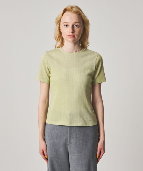 Steven Alan(スティーブンアラン)の「<Steven Alan>リブ ハーフスリーブ プルオーバー(Tシャツ/カットソー・レディース・オフホワイト/ライム/レッド/ブラック・FREE)」の8枚目の写真