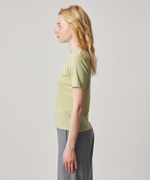 Steven Alan(スティーブンアラン)の「<Steven Alan>リブ ハーフスリーブ プルオーバー(Tシャツ/カットソー・レディース・オフホワイト/ライム/レッド/ブラック・FREE)」の9枚目の写真
