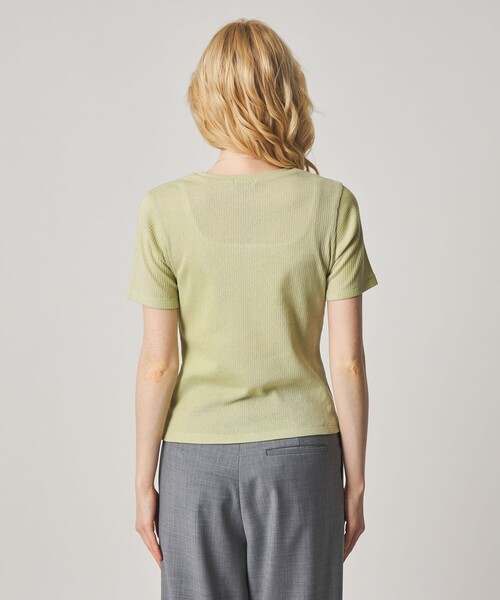 Steven Alan(スティーブンアラン)の「<Steven Alan>リブ ハーフスリーブ プルオーバー(Tシャツ/カットソー・レディース・オフホワイト/ライム/レッド/ブラック・FREE)」の10枚目の写真