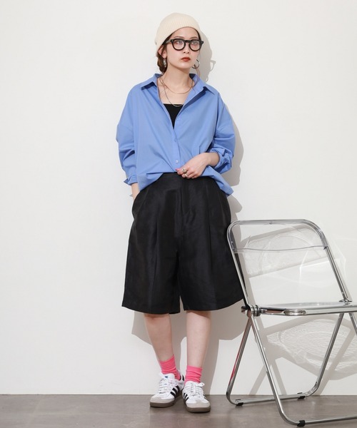 FUNALIVE(ファンアライブ)の「Gready Brilliant LiスラブHWハーフパンツ(その他パンツ・レディース・アイボリー/ブラック・M(38))」の11枚目の写真