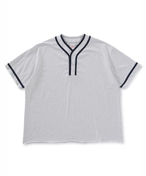 HIGH! STANDARD（ハイスタンダード）の「Healthknit × HIGH! STANDARD /ベースボール プルオーバーTシャツ（Tシャツ/カットソー・メンズ・ホワイト/ネイビー/ナチュラル/ロイヤルブルー/チャコール/グレー/ライトグレー・M/L）」の2枚目の写真
