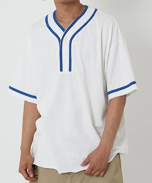 HIGH! STANDARD（ハイスタンダード）の「Healthknit × HIGH! STANDARD /ベースボール プルオーバーTシャツ（Tシャツ/カットソー・メンズ・ホワイト/ネイビー/ナチュラル/ロイヤルブルー/チャコール/グレー/ライトグレー・M/L）」の8枚目の写真