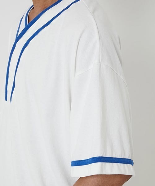 HIGH! STANDARD（ハイスタンダード）の「Healthknit × HIGH! STANDARD /ベースボール プルオーバーTシャツ（Tシャツ/カットソー・メンズ・ホワイト/ネイビー/ナチュラル/ロイヤルブルー/チャコール/グレー/ライトグレー・M/L）」の12枚目の写真