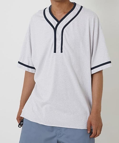 HIGH! STANDARD（ハイスタンダード）の「Healthknit × HIGH! STANDARD /ベースボール プルオーバーTシャツ（Tシャツ/カットソー・メンズ・ホワイト/ネイビー/ナチュラル/ロイヤルブルー/チャコール/グレー/ライトグレー・M/L）」の15枚目の写真
