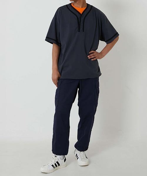 HIGH! STANDARD（ハイスタンダード）の「Healthknit × HIGH! STANDARD /ベースボール プルオーバーTシャツ（Tシャツ/カットソー・メンズ・ホワイト/ネイビー/ナチュラル/ロイヤルブルー/チャコール/グレー/ライトグレー・M/L）」の20枚目の写真