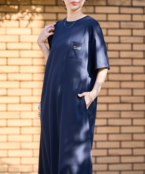 FREAK'S STORE(フリークスストア)の「限定展開 <吸水速乾・接触冷感・UVカット>FREAK'S STORE OUTDOORS DRYMIX(ドライミックス) 半袖 ワンピース(ワンピース・レディース・グレー/オフホワイト/ブラック/ネイビー/レッド/ブラウン・MEDIUM/SMALL)」の7枚目の写真