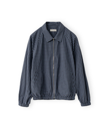 BROWNYARD（ブラウンヤード）の「チェックブルゾン、ブルー（MA-1）」